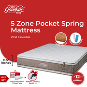 Goodnite Vital Essential Mattress 5 Zone Pocket Spring Mattress (11.5 Inch) with Single/ Super Single/ Queen/ King