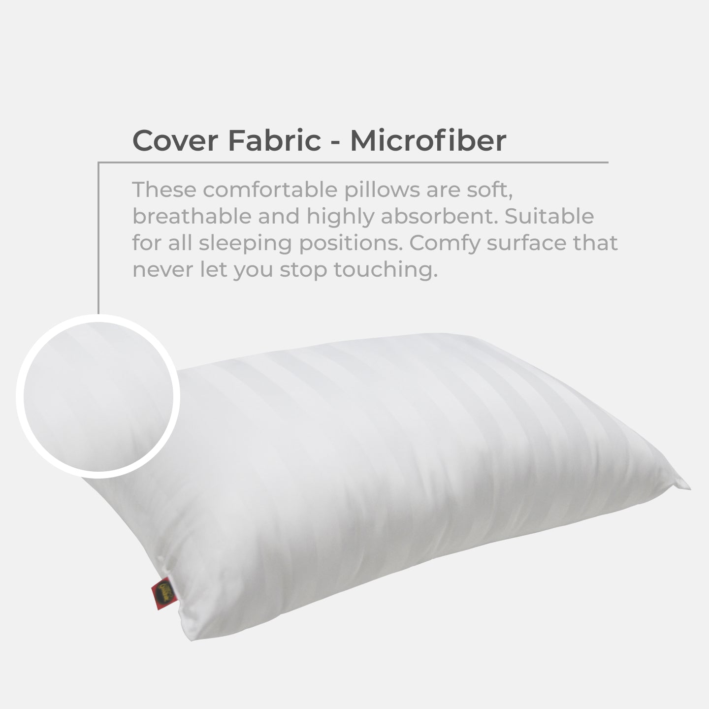 Goodnite Victoria Microfiber Pillow 70cm x 45cm x 1.3kg (100% Microfiber)