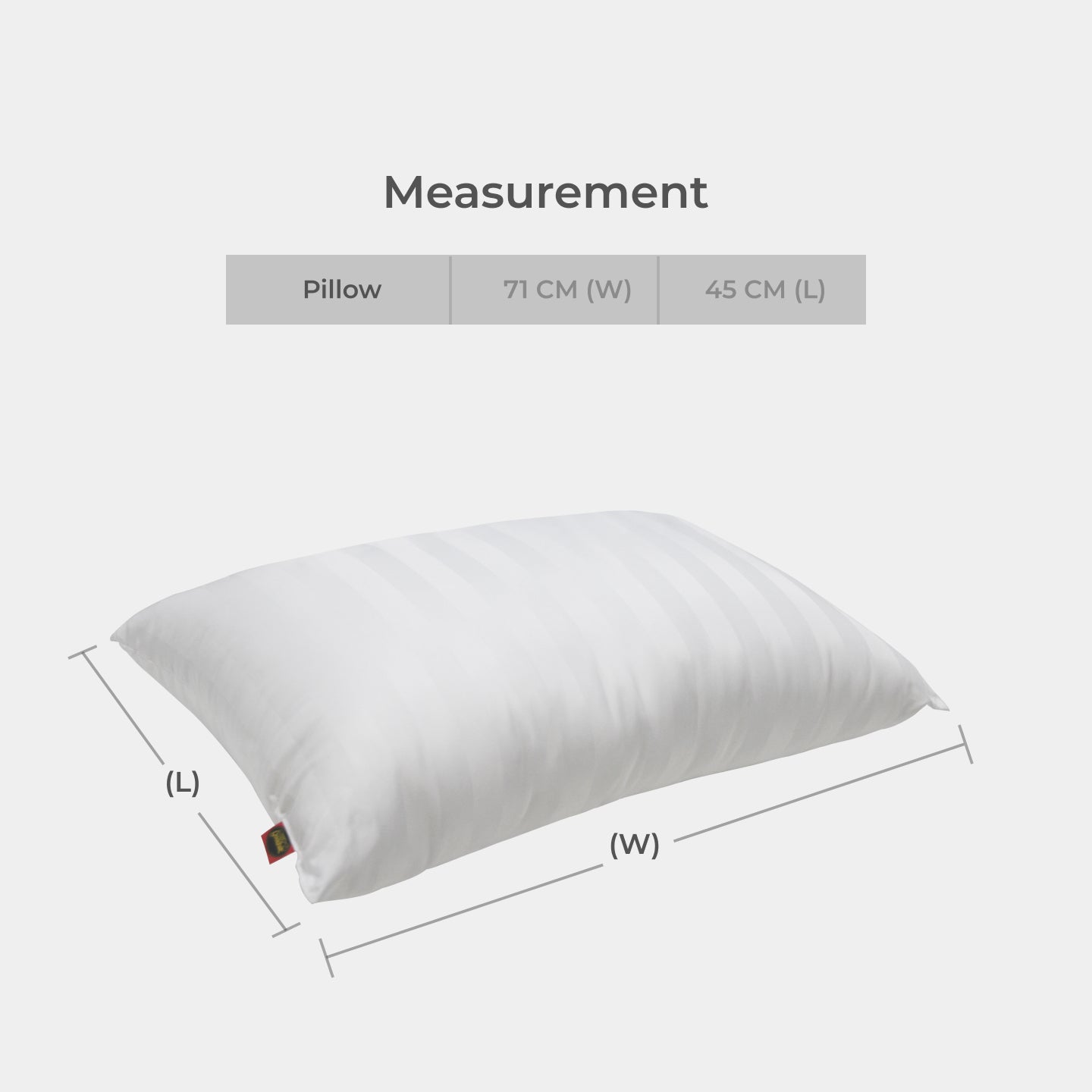 Goodnite Victoria Microfiber Pillow 70cm x 45cm x 1.3kg (100% Microfiber)