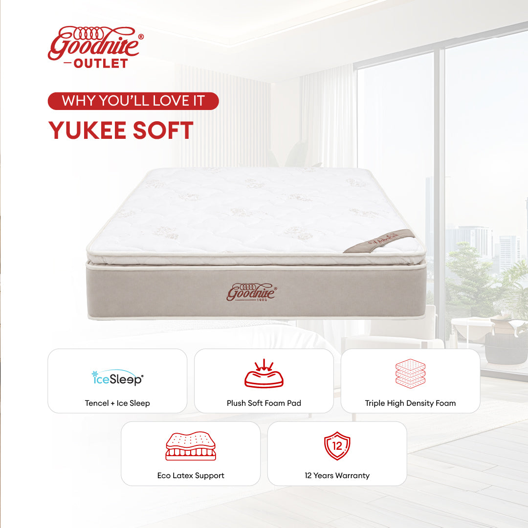 Goodnite Yukee Soft Eco Latex Foam Mattress (12 Inch) with Single/ Super Single/ Queen/ King