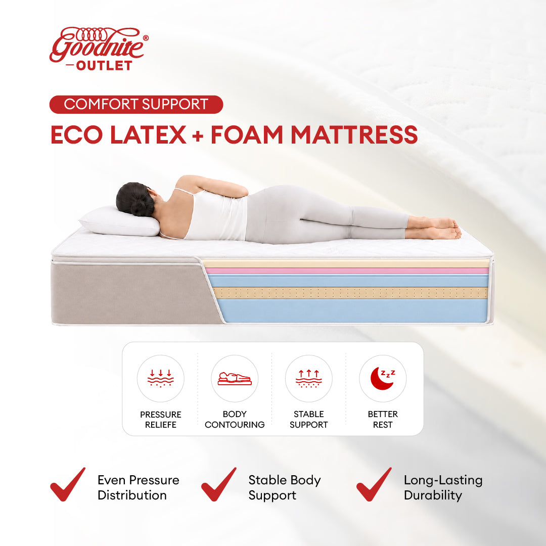 Goodnite Yukee Soft Eco Latex Foam Mattress (12 Inch) with Single/ Super Single/ Queen/ King