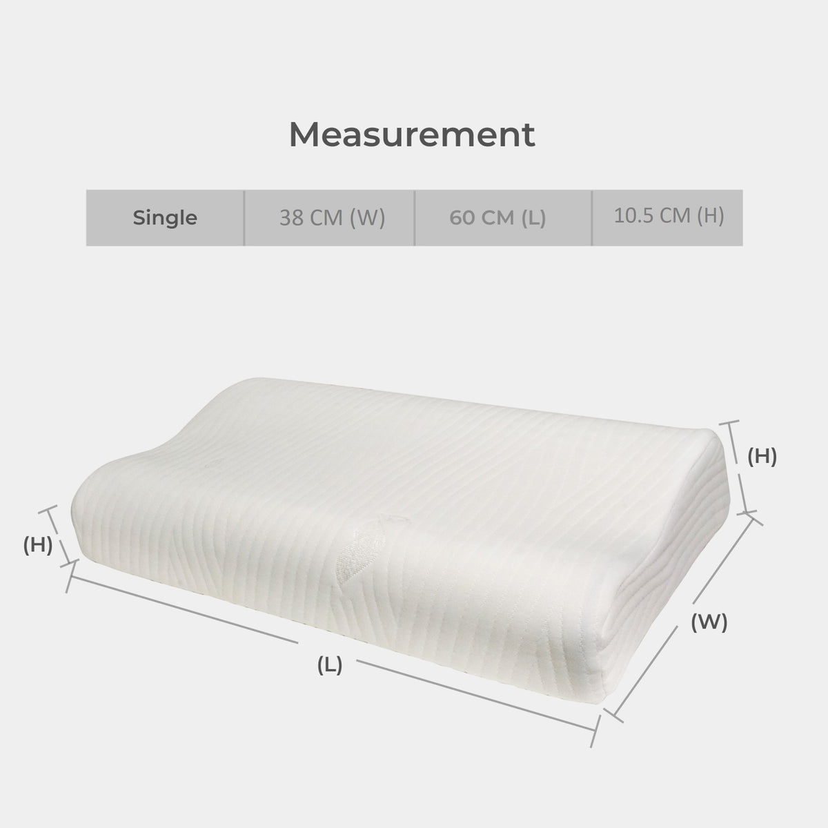 Goodnite Good Tour Contour Latex Pillow 60cm x 38cm x 10.5cm